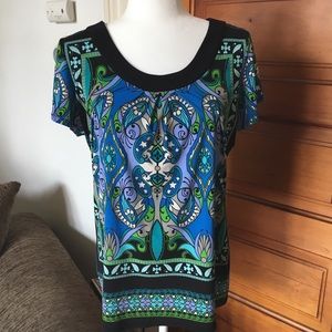 Notations short sleeve top